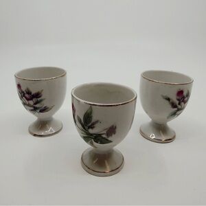 Vintage Floral Egg Cups Made in Japan – Cottagecore Breakfast Table Dec